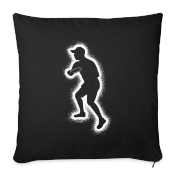 Disc Golf Disc Golf Joueurs Enfants Hommes Disc Golf - Housse de coussin décorative 45 x 45 cm - noir - Devant