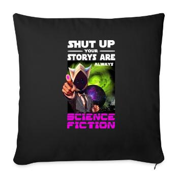 Dicton de science-fiction - Housse de coussin décorative 45 x 45 cm - noir - Devant