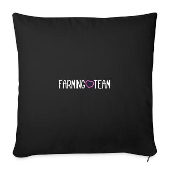Farming Team - Sofa pillowcase 17,3'' x 17,3'' (45 x 45 cm) - black - Front