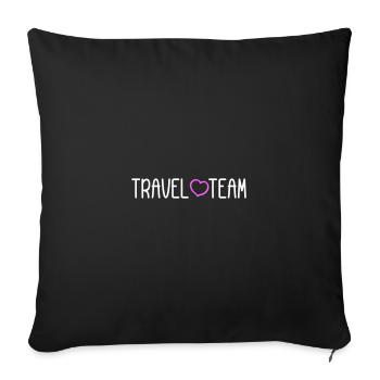 Équipe de voyage - Housse de coussin décorative 45 x 45 cm - noir - Devant