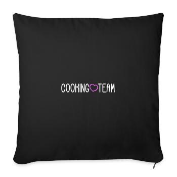 Cooking Team - Sofakissenbezug 45 x 45 cm - Schwarz - Vorne