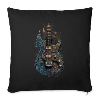 Electric Guitar Music Guitar Guitar - Sofa pillowcase 17,3'' x 17,3'' (45 x 45 cm) - black - Front