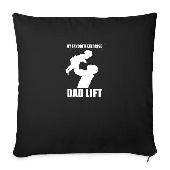 Dad lift - Sofa pillowcase 17,3'' x 17,3'' (45 x 45 cm) - black - Front