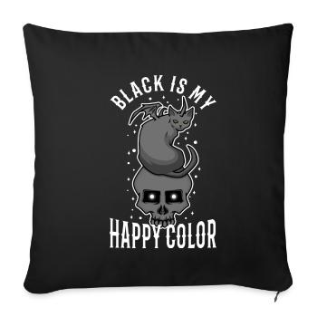 Black Is My Happy Color - Sofa pillowcase 17,3'' x 17,3'' (45 x 45 cm) - black - Front