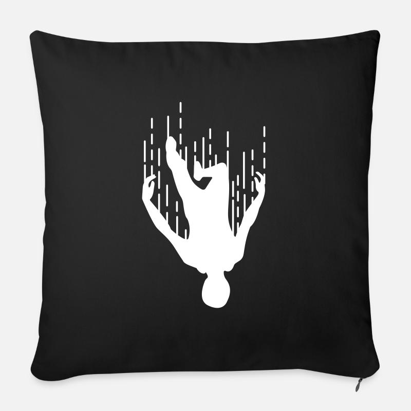 Head Down Pose Fallschirmspringer Freefly Freifall - Sofakissenbezug 45 x 45 cm - Schwarz