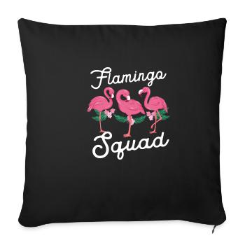 Flamingo Squad - Sofakissenbezug 45 x 45 cm - Schwarz - Vorne