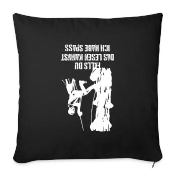 Baumklettern Arborist Baumpfleger Geschenk - Sofakissenbezug 45 x 45 cm - Schwarz - Vorne