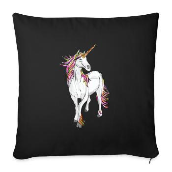 Pegasus, horse, flying horse, horse with wings - Sofa pillowcase 17,3'' x 17,3'' (45 x 45 cm) - black - Front