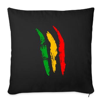 Green yellow red flag Bolivia lion claws - Sofa pillowcase 17,3'' x 17,3'' (45 x 45 cm) - black - Front