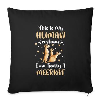 Zoo Cute Zoo Animal - Sofa pillowcase 17,3'' x 17,3'' (45 x 45 cm) - black - Front