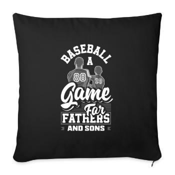 A Game For Fathers And Sons Fathers Day Baseball - Sofa pillowcase 17,3'' x 17,3'' (45 x 45 cm) - black - Front