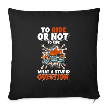 Illustration de style rétro - Housse de coussin décorative 45 x 45 cm - noir - Devant