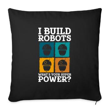Android Elektrik Cyborg - Sofakissenbezug 45 x 45 cm - Schwarz - Vorne