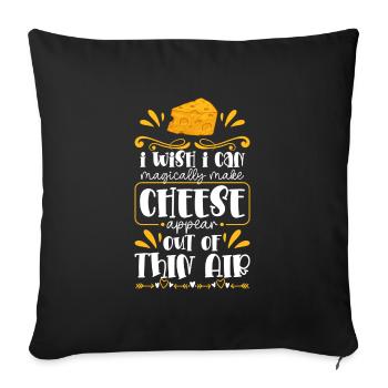 Cheese Mouse Restauration rapide Produits laitiers - Housse de coussin décorative 45 x 45 cm - noir - Devant