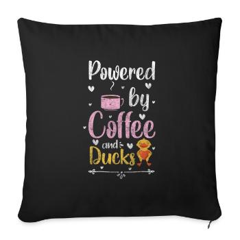 Canards Animal Canard volant Nature - Housse de coussin décorative 45 x 45 cm - noir - Devant