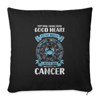 Cancer Zodiac Birthday July - Sofa pillowcase 17,3'' x 17,3'' (45 x 45 cm) - black - Front