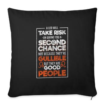 Horoscope Superstition July Leo - Sofa pillowcase 17,3'' x 17,3'' (45 x 45 cm) - black - Front