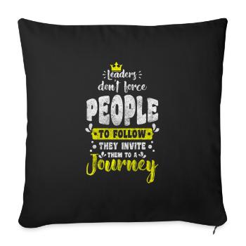 Colleague Success - Sofa pillowcase 17,3'' x 17,3'' (45 x 45 cm) - black - Front