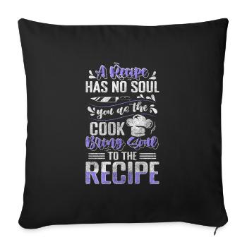 Cuisine Gastronomie Délicieuse Marmite - Housse de coussin décorative 45 x 45 cm - noir - Devant