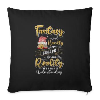 Gnome Figurine Leprechaun - Sofa pillowcase 17,3'' x 17,3'' (45 x 45 cm) - black - Front