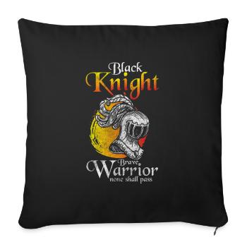 Épée, Dragon, Templier, Noblesse - Housse de coussin décorative 45 x 45 cm - noir - Devant