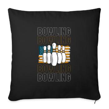 Bowling Ball Sports Professional Player - Sofa pillowcase 17,3'' x 17,3'' (45 x 45 cm) - black - Front