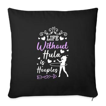 Hulahoop Sport Coupe amincissante - Housse de coussin décorative 45 x 45 cm - noir - Devant