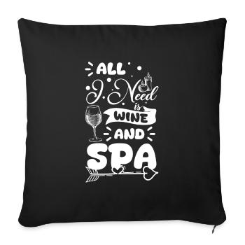 Wellness Holidays Beauty - Sofa pillowcase 17,3'' x 17,3'' (45 x 45 cm) - black - Front