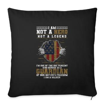 Soldier Dove of Peace Peace Human Rights - Sofa pillowcase 17,3'' x 17,3'' (45 x 45 cm) - black - Front