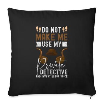 Détective privé Hot Trace Police - Housse de coussin décorative 45 x 45 cm - noir - Devant
