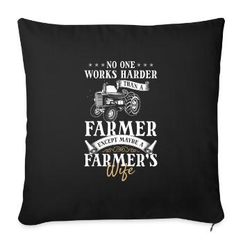 Héros de la démonstration à la ferme - Housse de coussin décorative 45 x 45 cm - noir - Devant