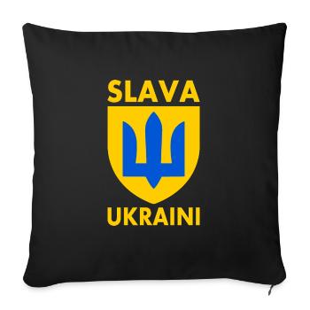 Ukraine - Sofa pillowcase 17,3'' x 17,3'' (45 x 45 cm) - black - Front