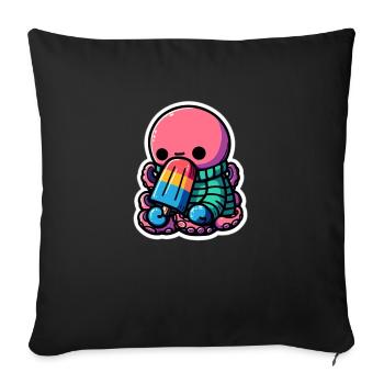 Popsicle octopus - Sofakissenbezug 45 x 45 cm - Schwarz - Vorne