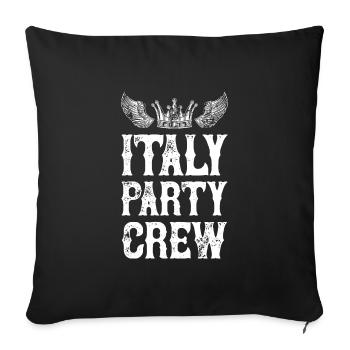 Équipe de vacances de fête en Italie - Housse de coussin décorative 45 x 45 cm - noir - Devant