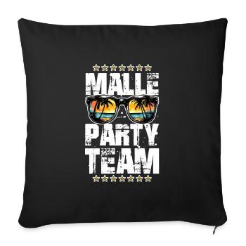 Malle Party Crew Palms - Sofa pillowcase 17,3'' x 17,3'' (45 x 45 cm) - black - Front