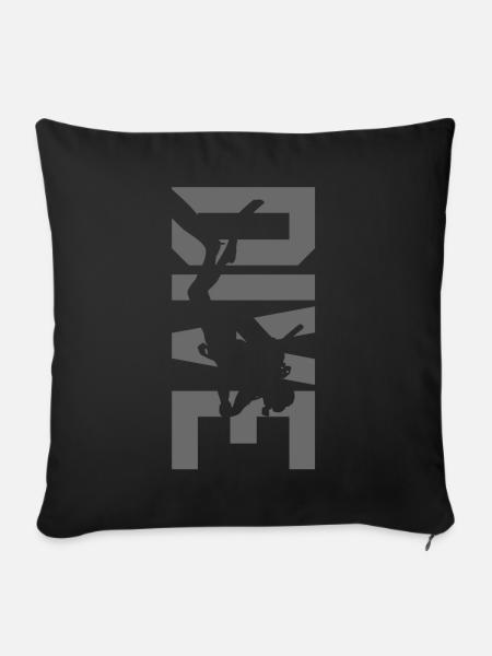 Tauchen - Sofakissenbezug 45 x 45 cm - Schwarz