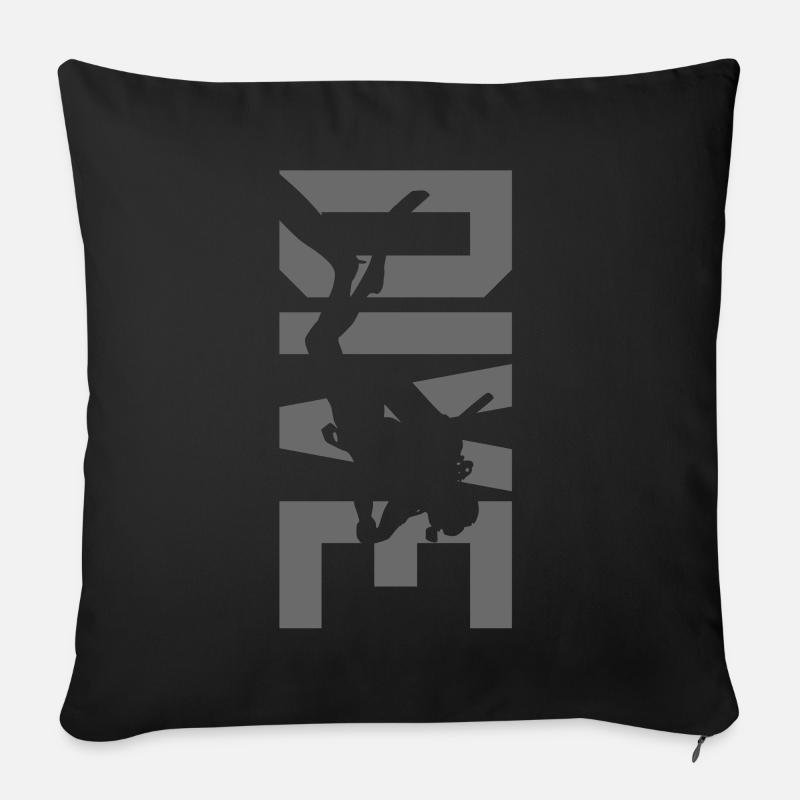 Tauchen - Sofakissenbezug 45 x 45 cm - Schwarz
