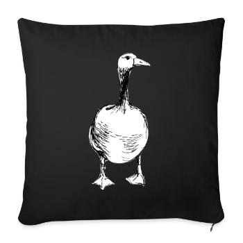 Beau canard - Housse de coussin décorative 45 x 45 cm - noir - Devant
