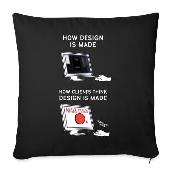 Designer Graphic Designer Designer Artist - Sofa pillowcase 17,3'' x 17,3'' (45 x 45 cm) - black - Front