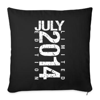 Juli 2014 Juli Geburtstagsgeschenk Juli 2014 - Sofakissenbezug 45 x 45 cm - Schwarz - Vorne