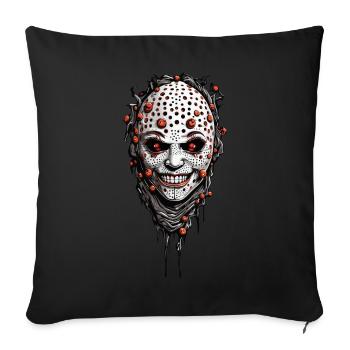 Creepy Halloween Trypophobia Horror Design - Sofa pillowcase 17,3'' x 17,3'' (45 x 45 cm) - black - Front