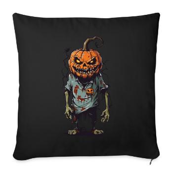 Zombie Pumpkin Halloween Cartoon Monster - Sofa pillowcase 17,3'' x 17,3'' (45 x 45 cm) - black - Front
