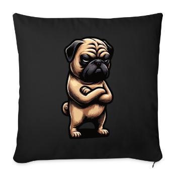 Pug Pugs Pug Owners Pug Lovers Pug Keepers - Sofa pillowcase 17,3'' x 17,3'' (45 x 45 cm) - black - Front