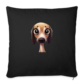 Graceful Greyhound Pose - Sofa pillowcase 17,3'' x 17,3'' (45 x 45 cm) - black - Front