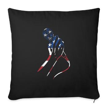 Comedian Us Flag Stand Up Comedy - Sofa pillowcase 17,3'' x 17,3'' (45 x 45 cm) - black - Front