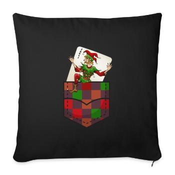 Poche poitrine (édition Joker) - Housse de coussin décorative 45 x 45 cm - noir - Devant