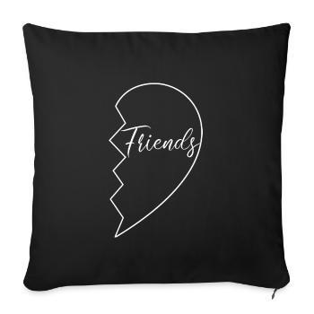 Best Friends - Best Friends Partner Look for Two - Sofa pillowcase 17,3'' x 17,3'' (45 x 45 cm) - black - Front