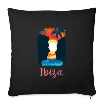Ibiza - Sofakissenbezug 45 x 45 cm - Schwarz - Vorne