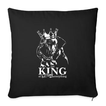 BULLMASTIFF King Dog Dog Dog Wilsigns - Sofa pillowcase 17,3'' x 17,3'' (45 x 45 cm) - black - Front