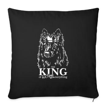 Groenendael Tervueren King of everything Dogs - Sofa pillowcase 17,3'' x 17,3'' (45 x 45 cm) - black - Front